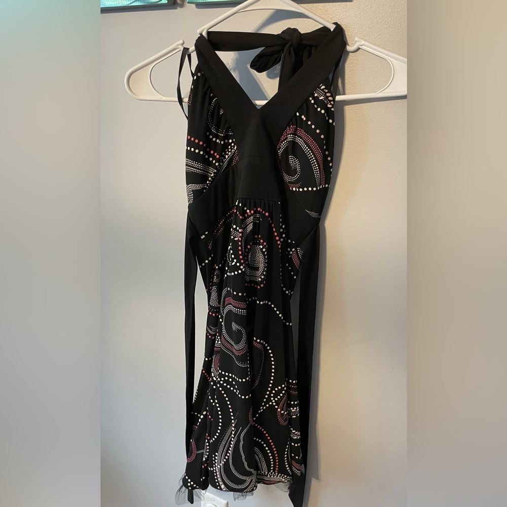 Halter tie back dress